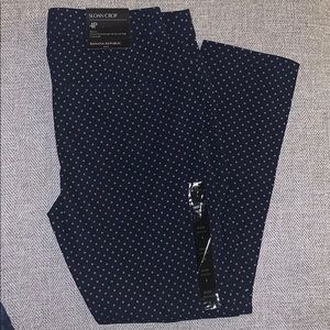 Navy polkadot slacks